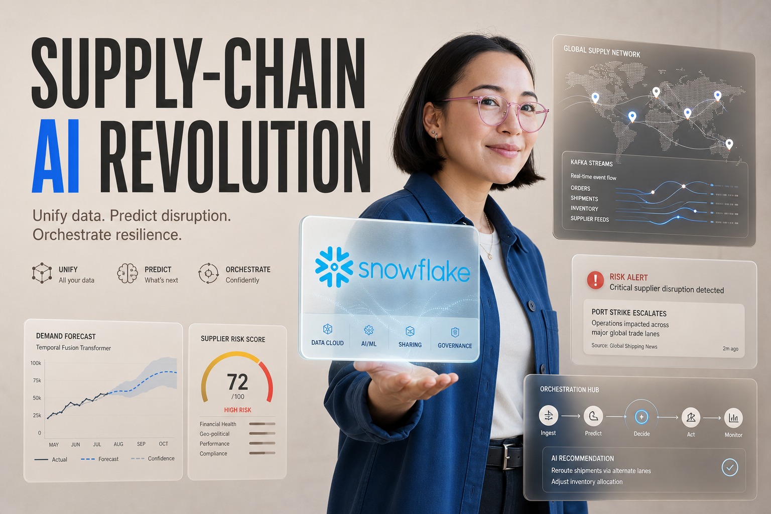 AI for Supply Chain Management: Forecasting, Risk Detection, and Workflow Automation