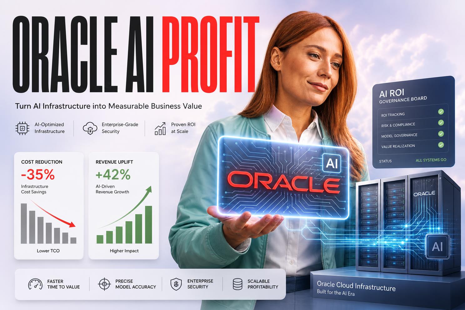 Illustration of AI infrastructure turning profit for enterprises