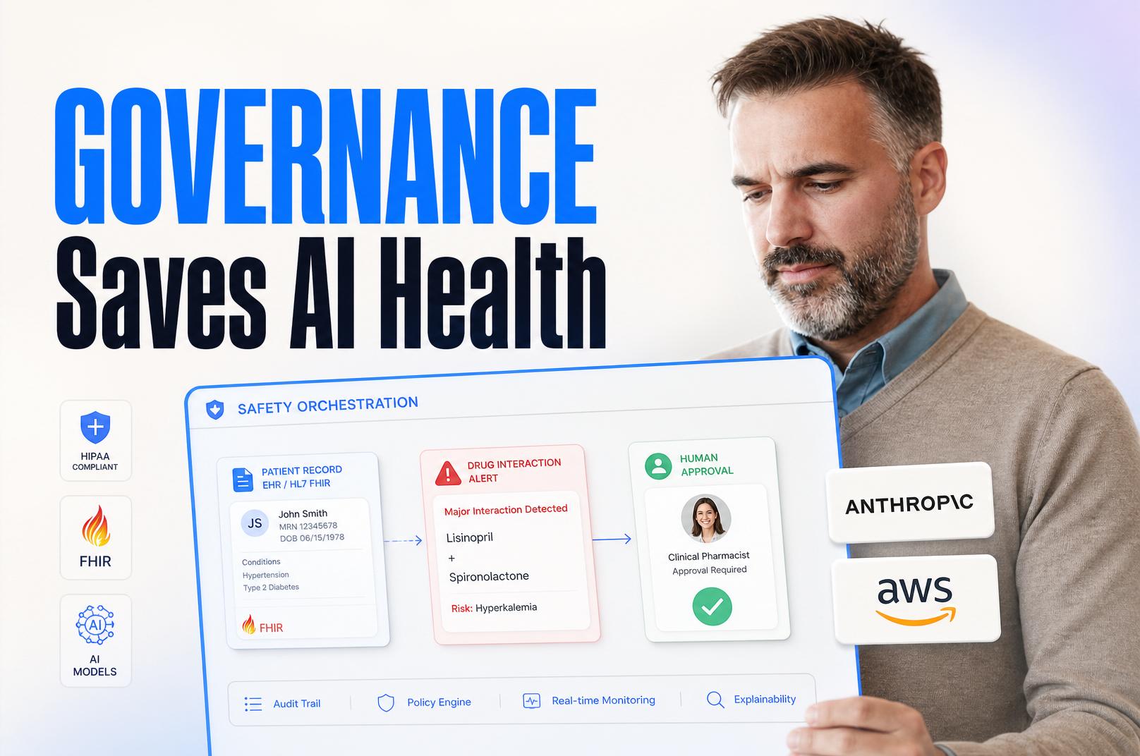 AI medical chatbot governance illustration