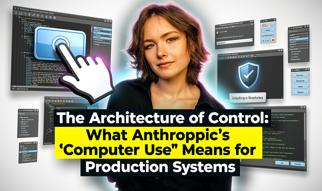 Anthropic Computer Use visual representation showing AI agent interacting with a computer screen