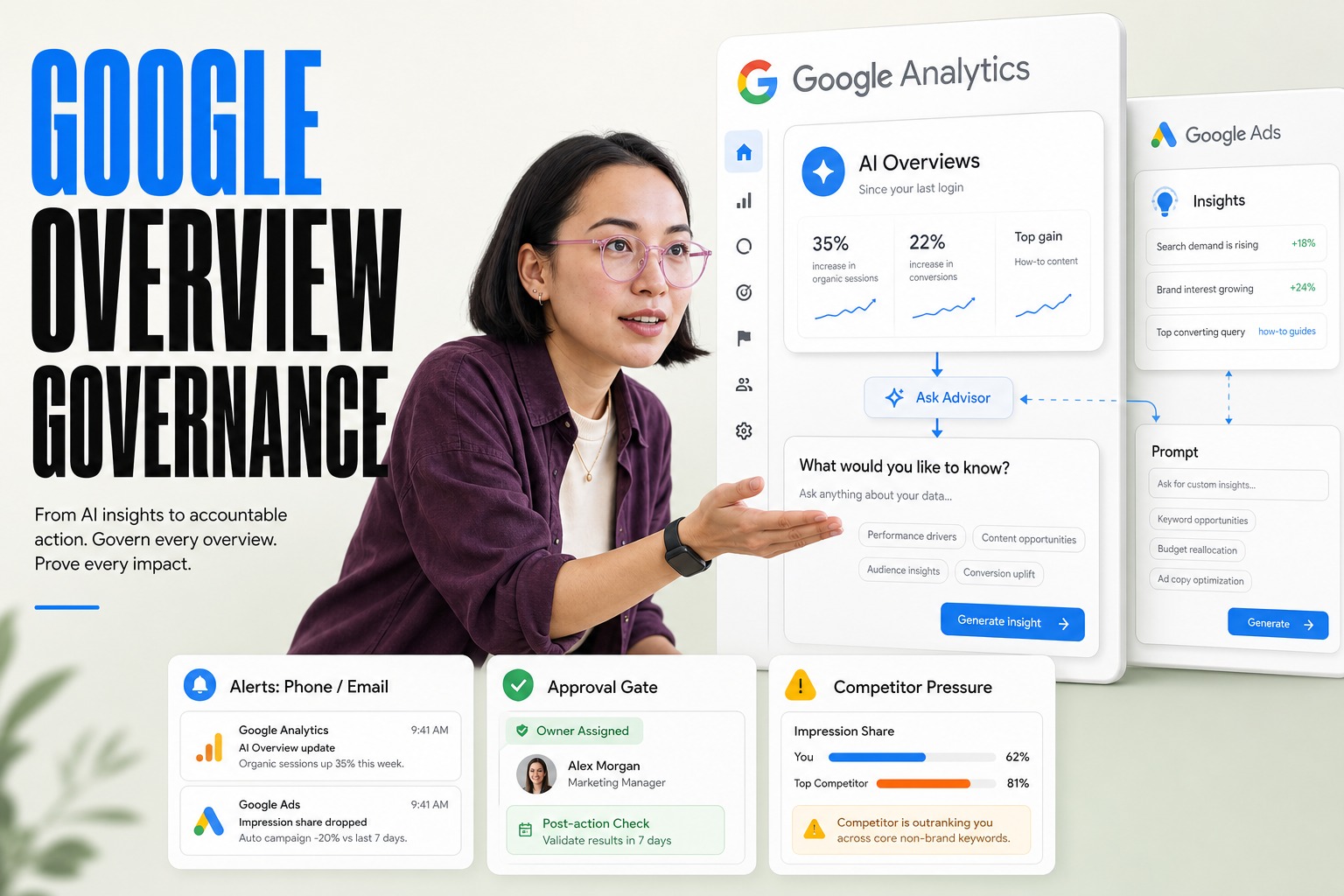 Google Analytics AI Overviews Governance for B2B Teams