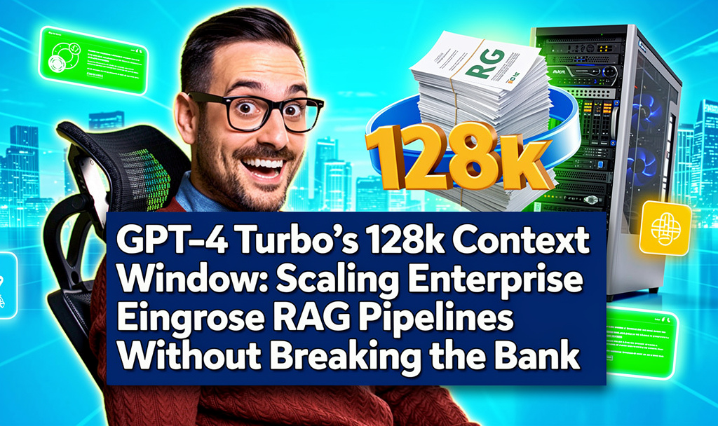 Diagram illustrating GPT-4 Turbo 128k context window for enterprise RAG