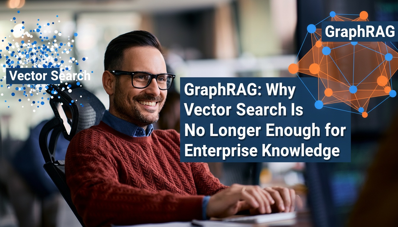 GraphRAG architecture diagram showing knowledge graph connections