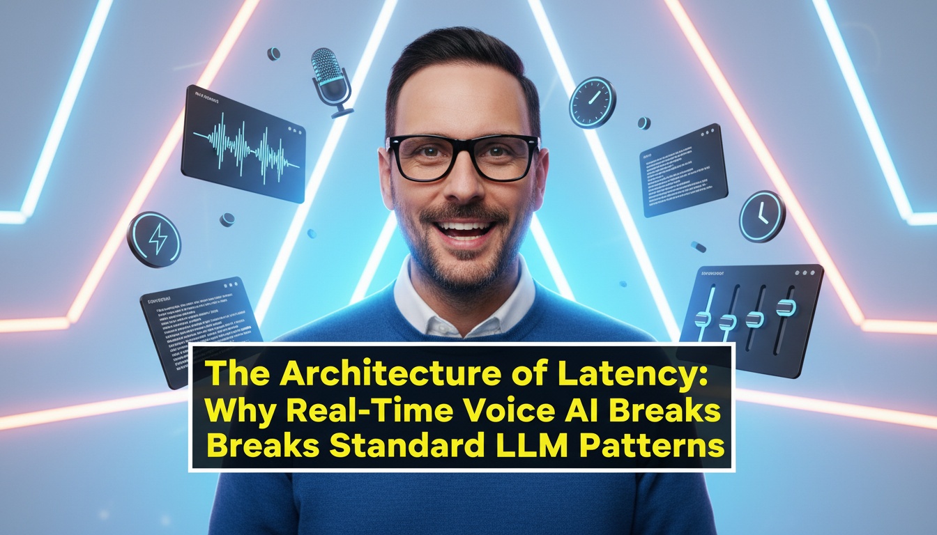 Real-Time Voice AI architecture showing native audio models processing streaming speech with sub-500ms latency