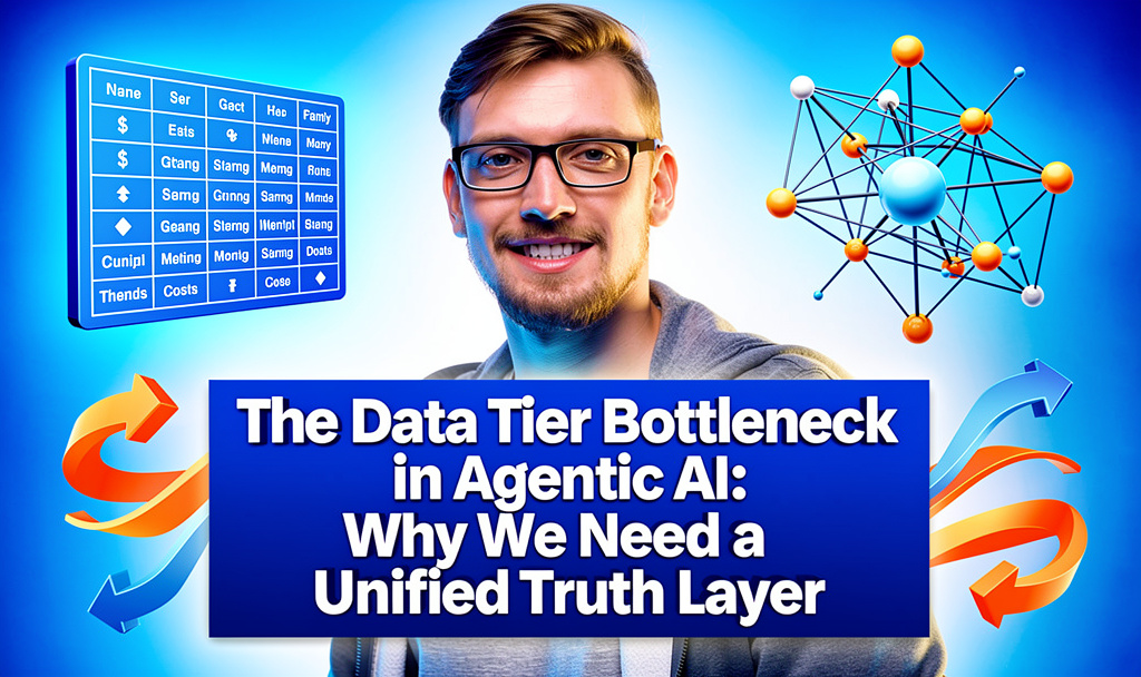 Illustration of a unified data stack powering AI agents
