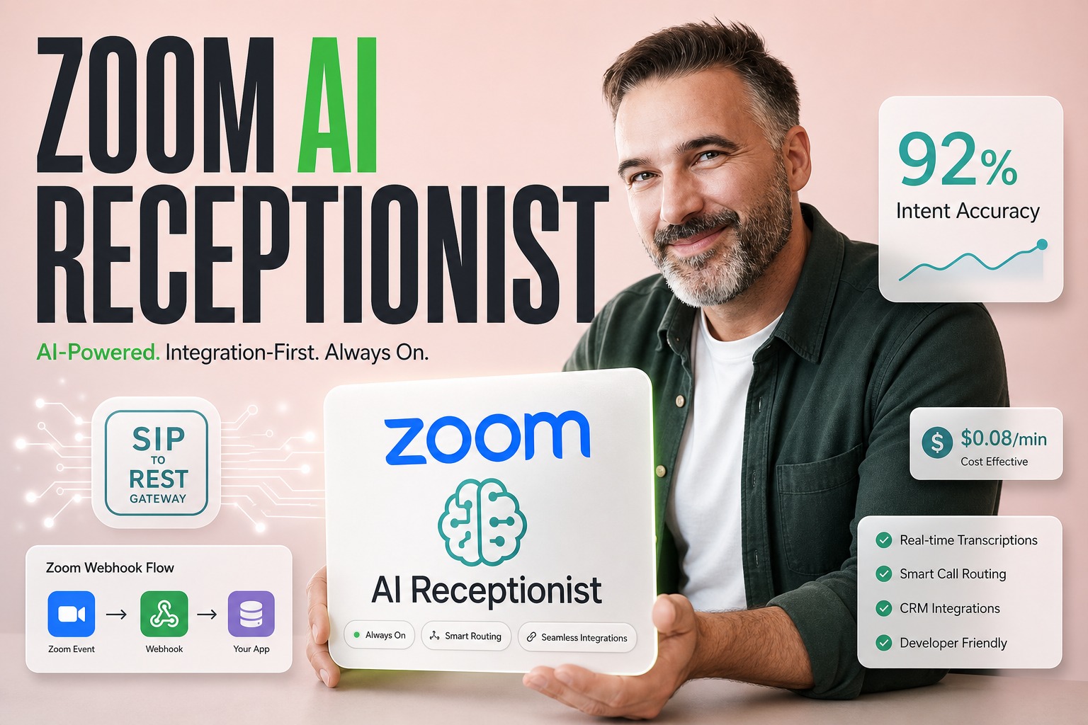 Zoom AI Receptionist Integration Guide for Enterprises