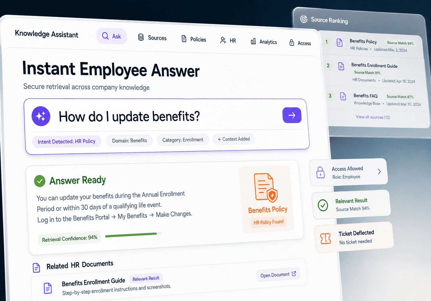 Enterprise Employee Support & Information Retrieval Agent