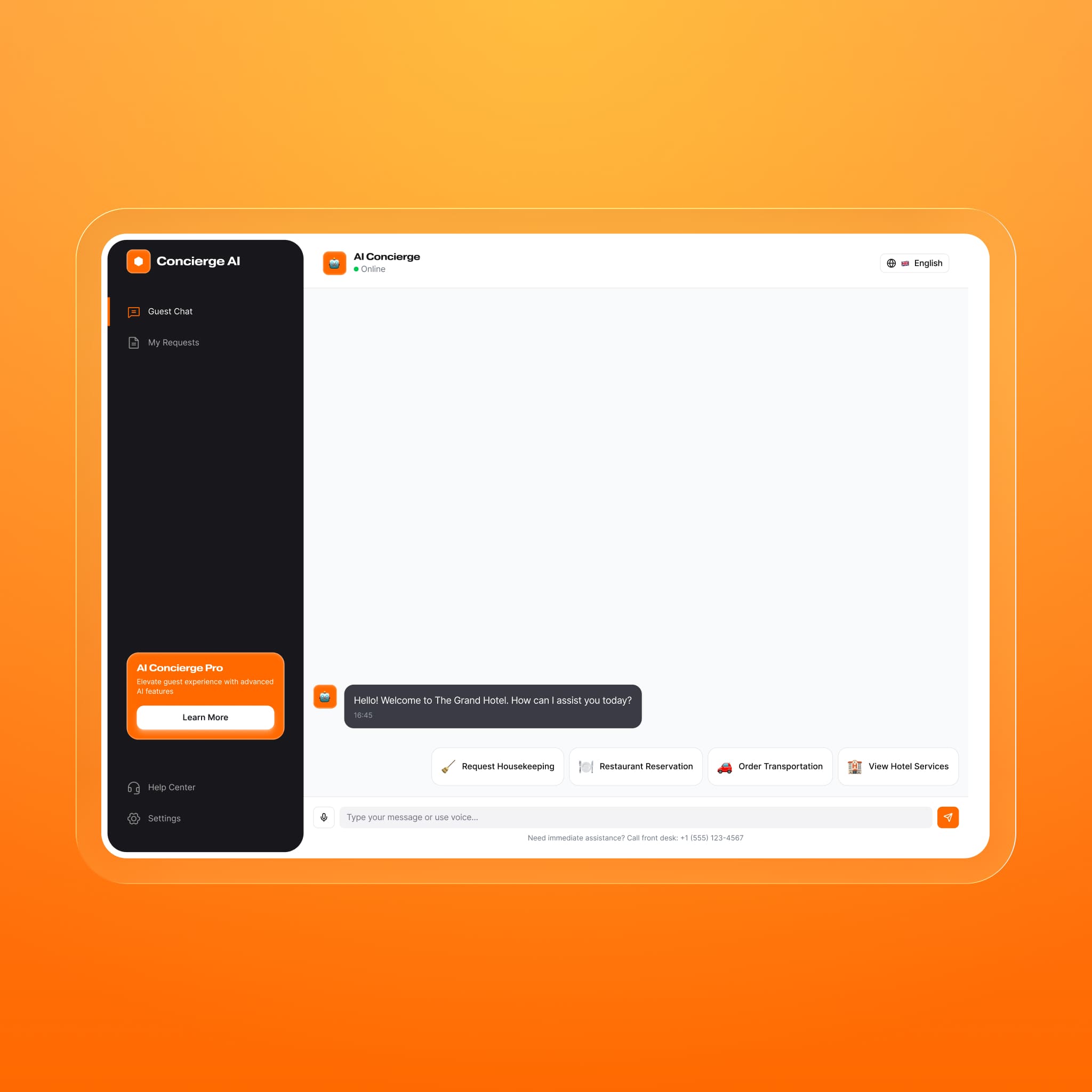 Revolutionize guest experience, concierge workflows, and travel operations <span>with conversational AI</span>