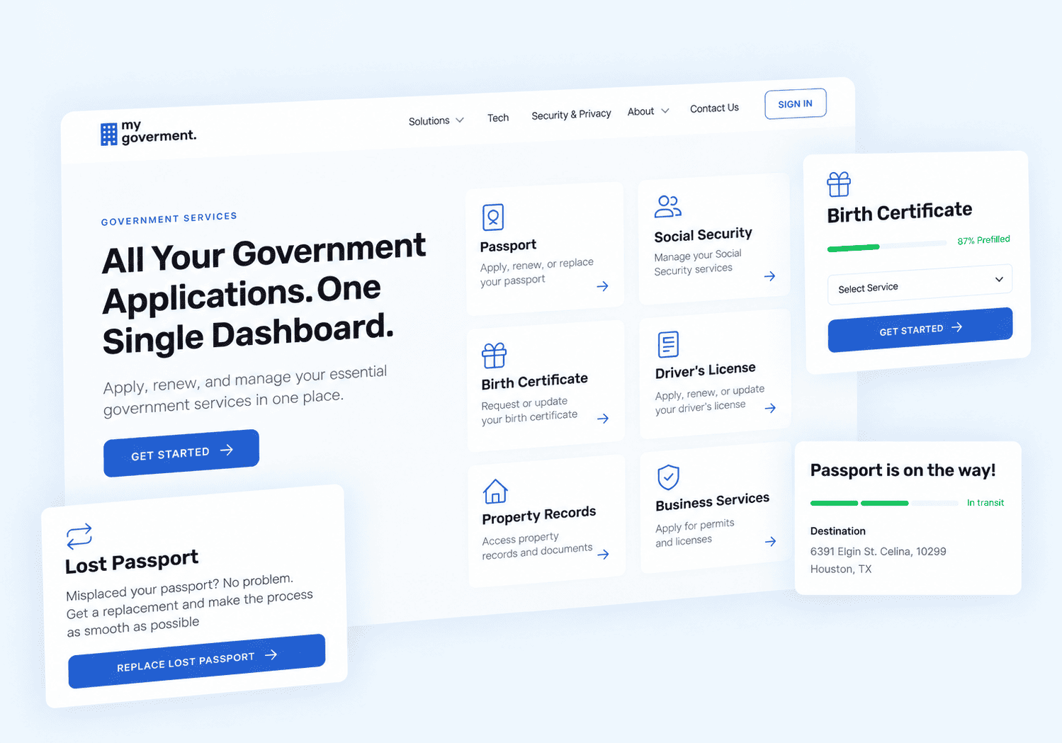 All Your Government Applications. One Single Dashboard.