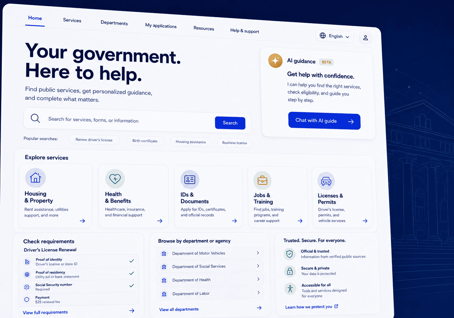AI-Powered Citizen Services Website Platform for Virginia State Agencies