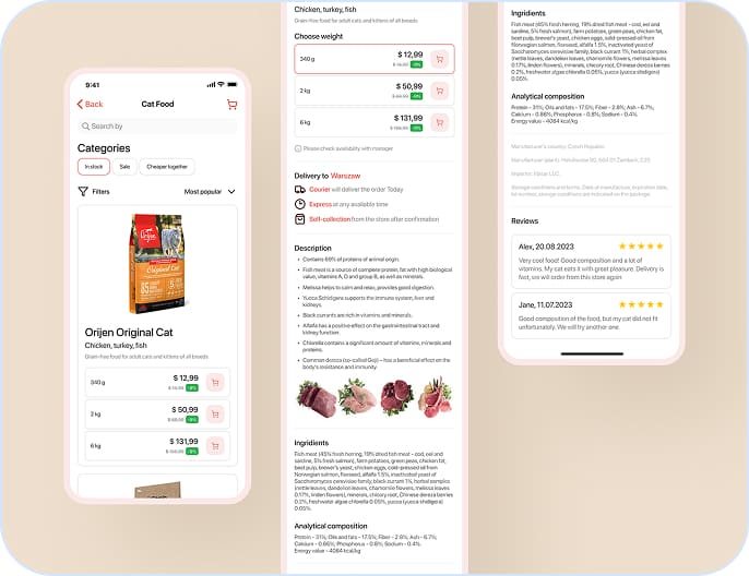Online pets supply store