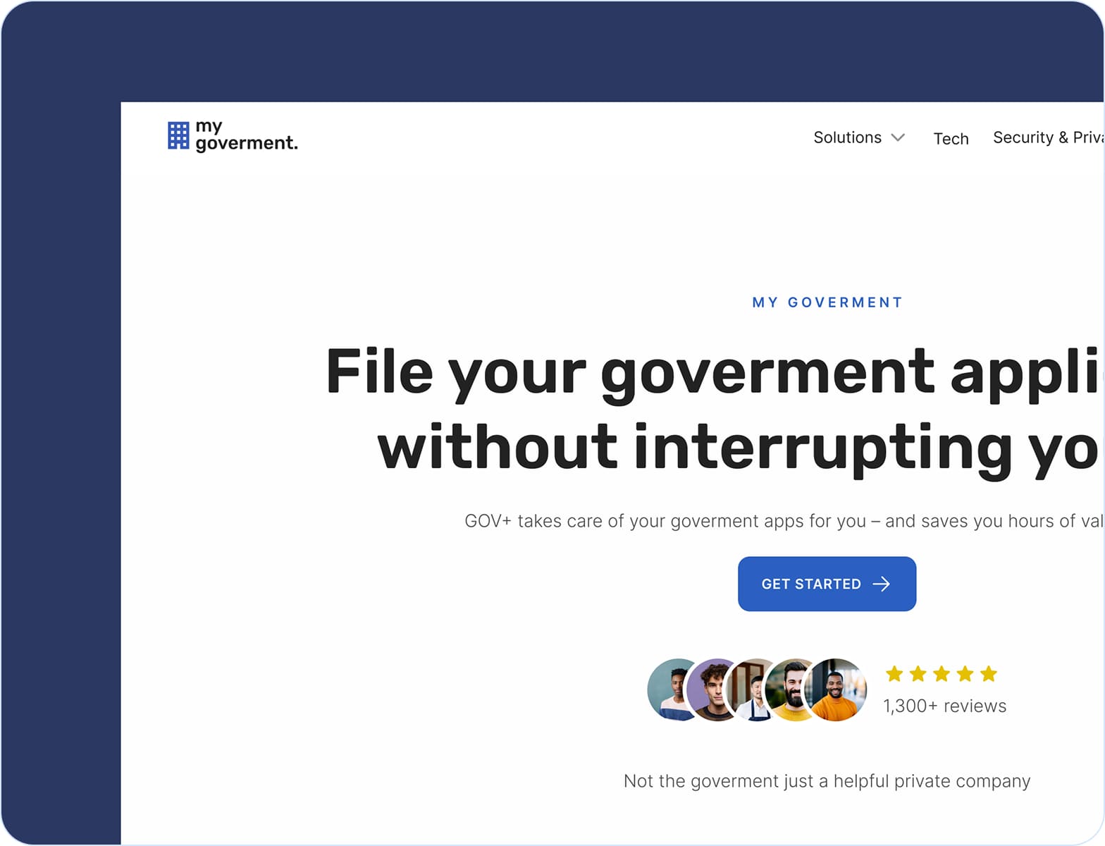 Government applications management platform