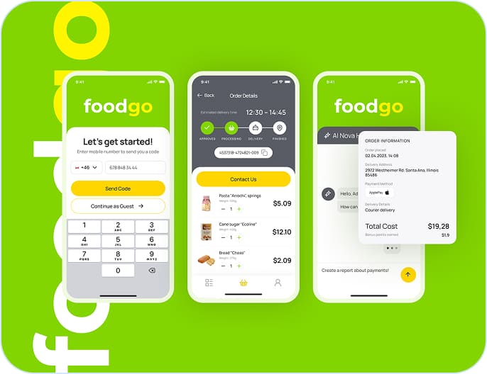 Food delivery app management entirely through natural language
